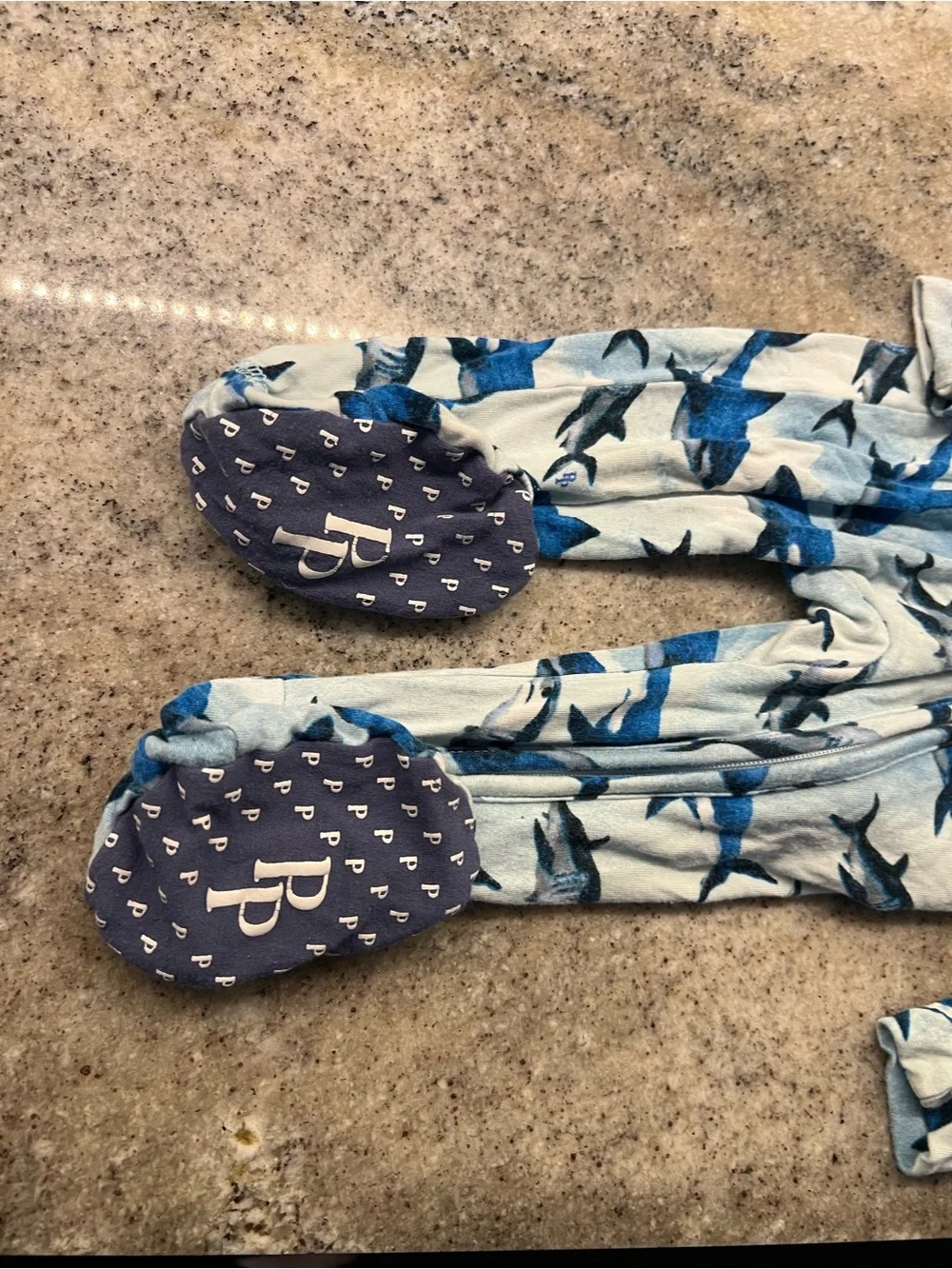 Posh Peanut Shark Bamboo Convertible Zippered One Piece